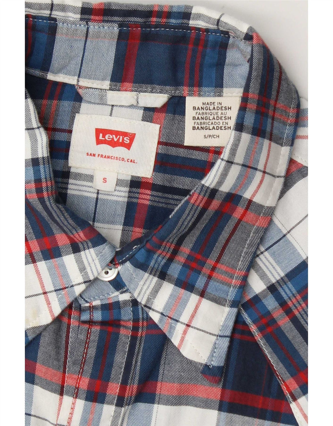 Levi's Herrenhemd, klein, blau kariert
