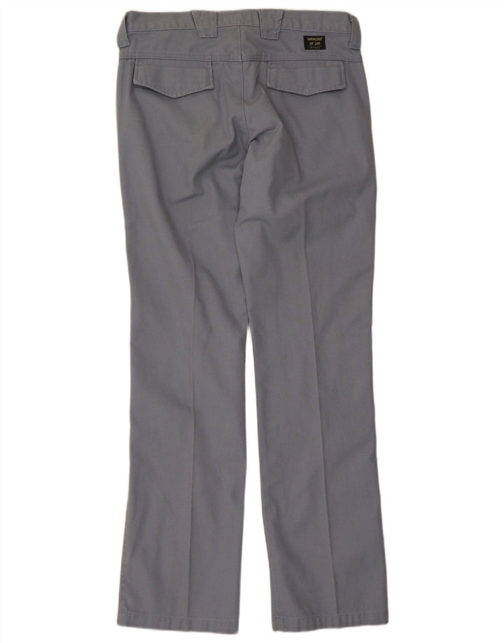 Lee Herren Sharp Fit Straight Chino Hose W34 L34 Graue Baumwolle