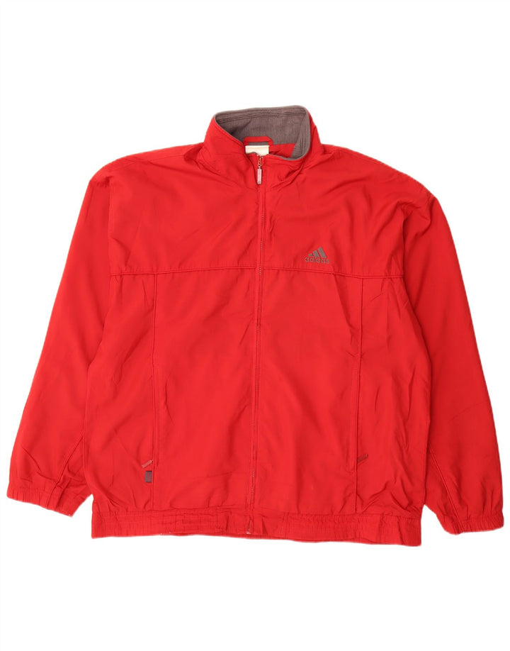 Adidas Herren Trainingsanzug Top Jacke XL Rot Polyester