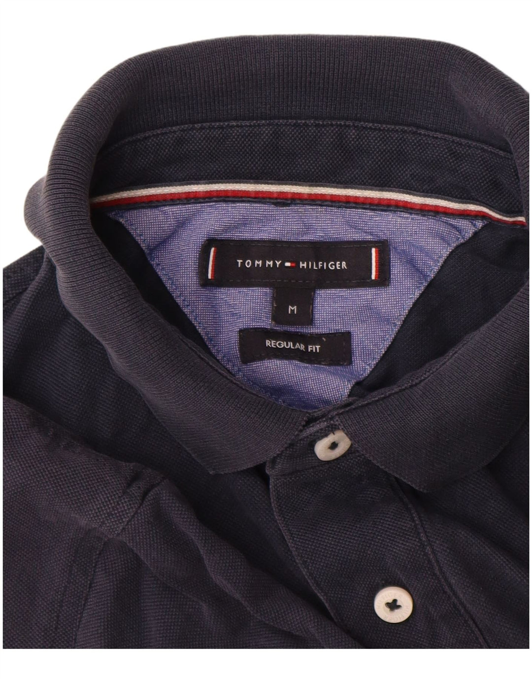 Tommy Hilfiger Herren-Poloshirt mit normaler Passform, mittleres Marineblau