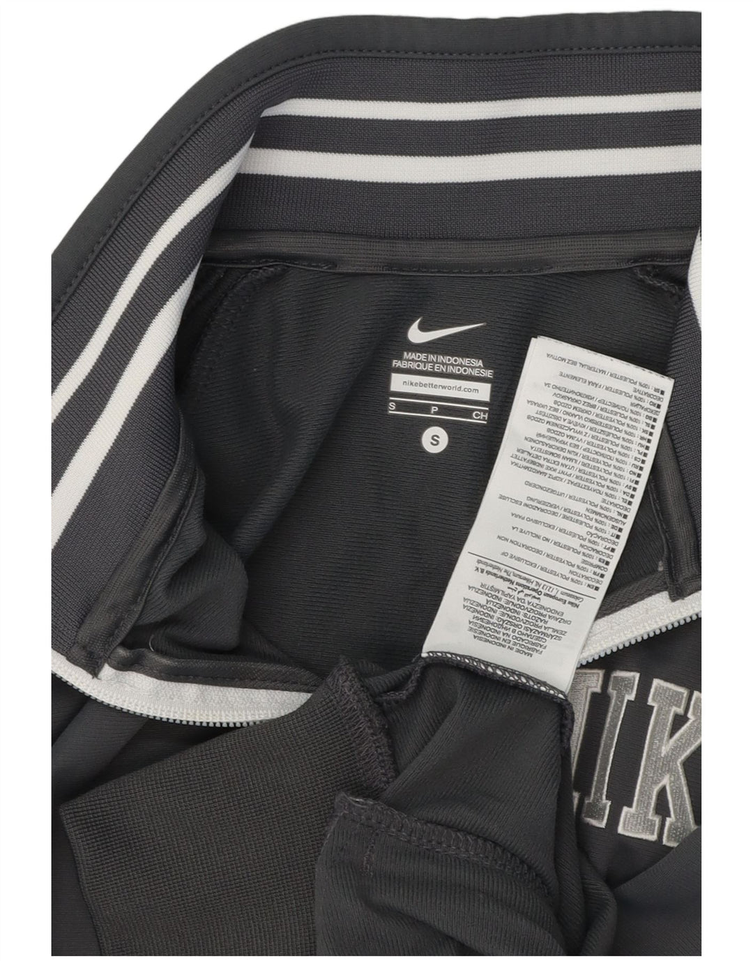 Nike Damen-Trainingsanzugoberteil mit Grafik, Größe S, Grau, Polyester