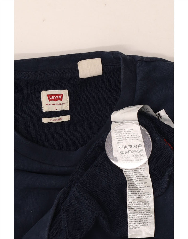 Levi's Herren-Sweatshirt mit Standard-Grafik, groß, marineblau, Baumwolle