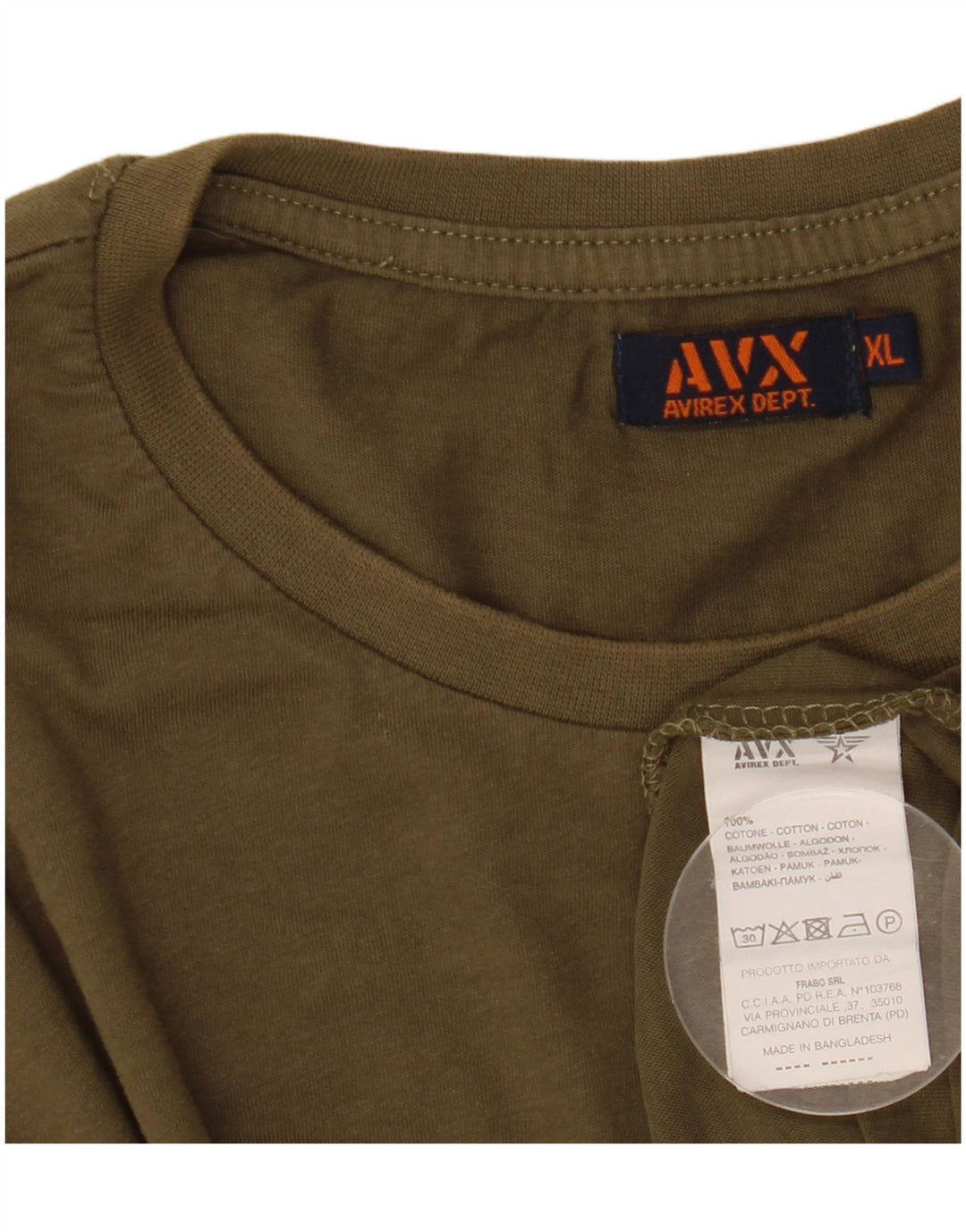 Avirex Herren T-Shirt Top XL Grün Baumwolle