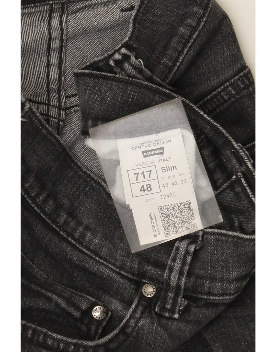 Carrera Herren 717 Slim Jeans W33 L31 Graue Baumwolle