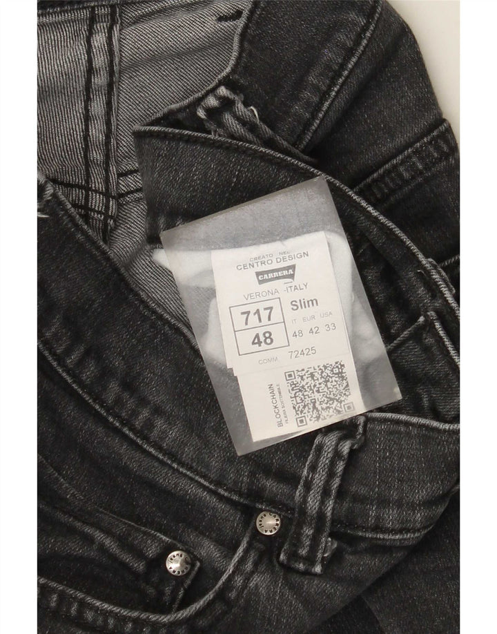 Carrera Herren 717 Slim Jeans W33 L31 Graue Baumwolle