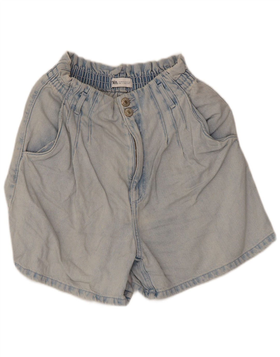 Zara Damen Jeansshorts EU 38 Small W28 Blaue Baumwolle