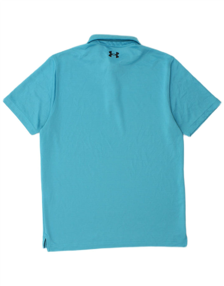 UNDER ARMOUR Herren-Poloshirt mit lockerer Passform, mittelblaues Polyester