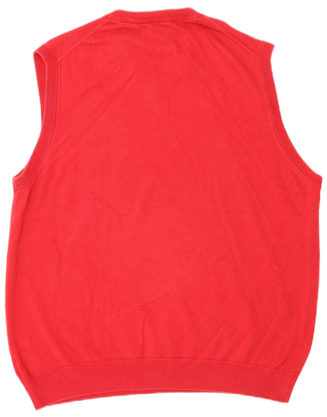 CHAPS Mens V-Neck Jumper Sweater Large Red Cotton
