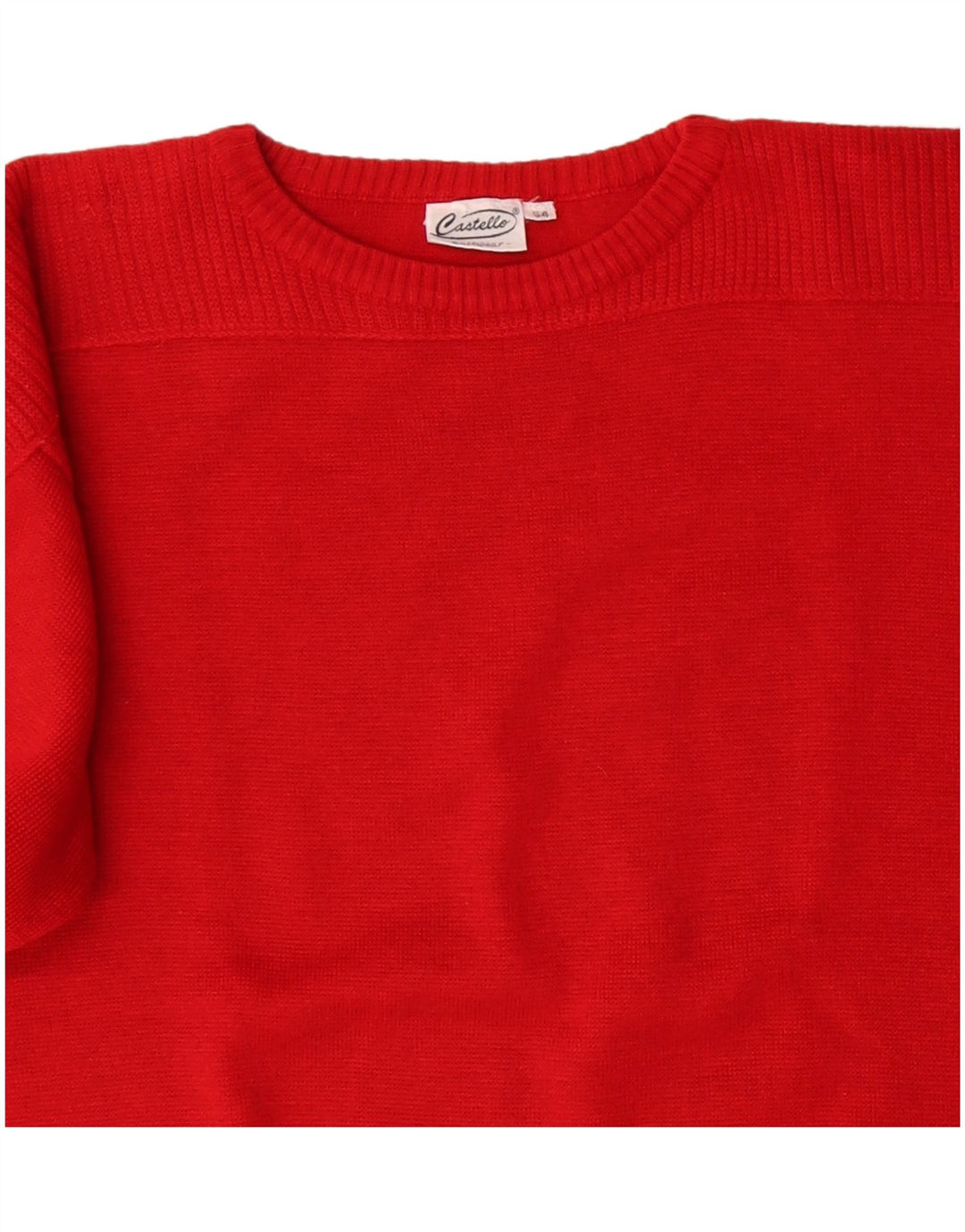 Castello Damen Pullover mit Rundhalsausschnitt IT 54 2XL Rot Polyacryl