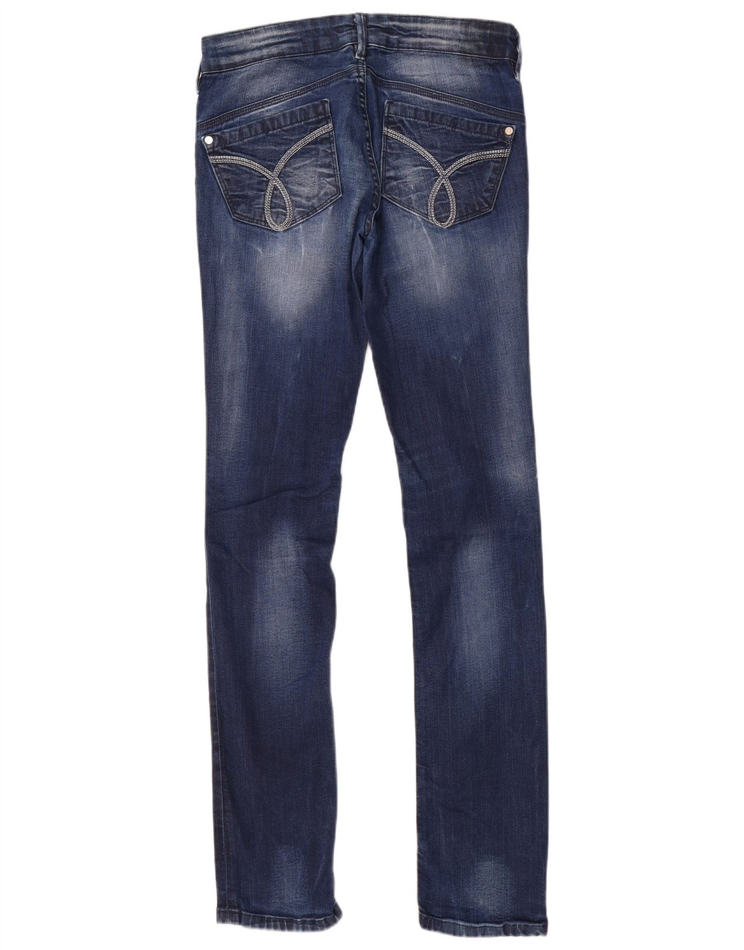 CALVIN KLEIN Damen Body Fit Skinny Jeans W28 L33 Blaue Baumwolle