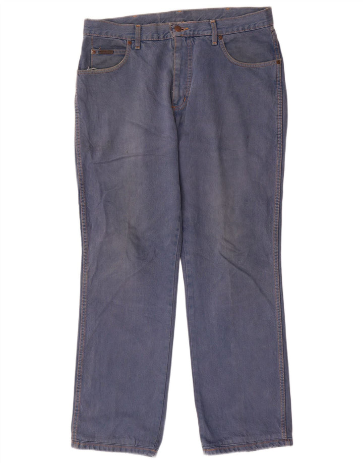 Wrangler Herren Texas Straight Jeans W36 L31 Blaue Baumwolle