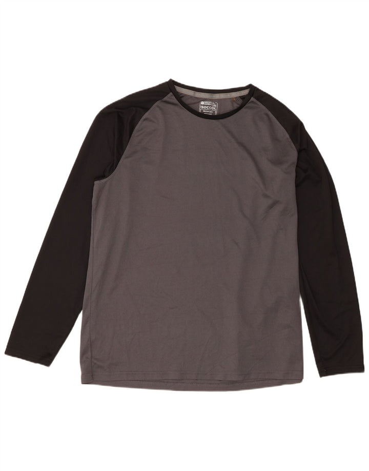 Mountain Warehouse IsoCool-Oberteil für Herren, langärmlig, XL, Grau, Farbblock