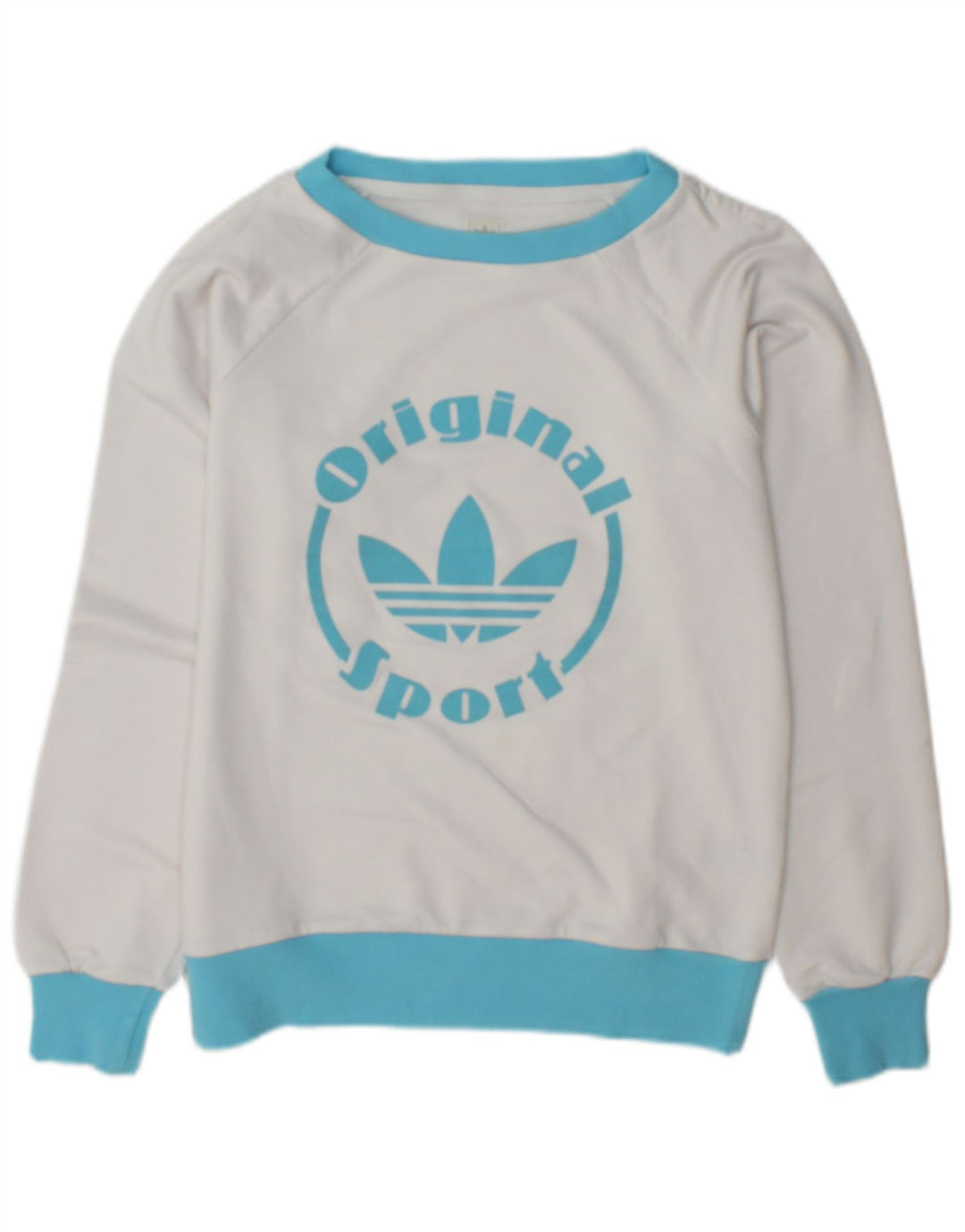 Adidas Damen Grafik-Sweatshirt-Pullover IT 46 Large Weiß Polyester