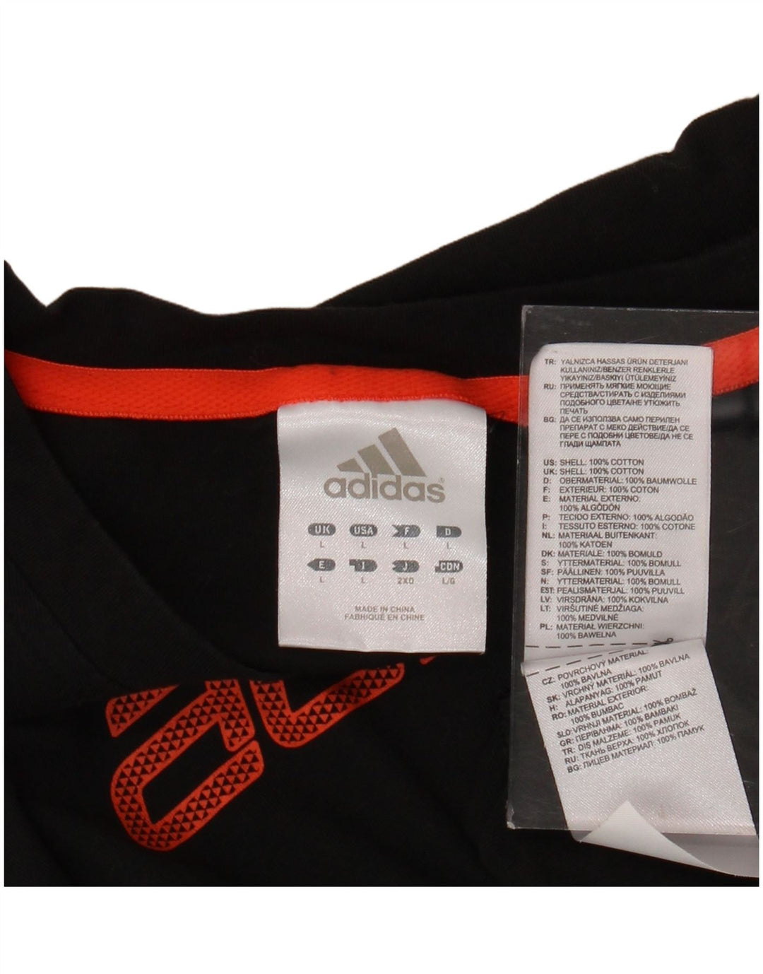 ADIDAS Herren Grafik T-Shirt Top Große schwarze Baumwolle