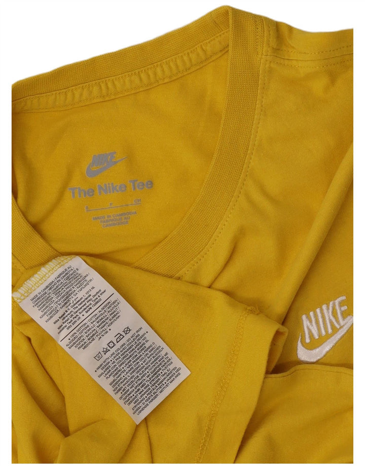 Nike Herren T-Shirt Top Small Gelb Baumwolle