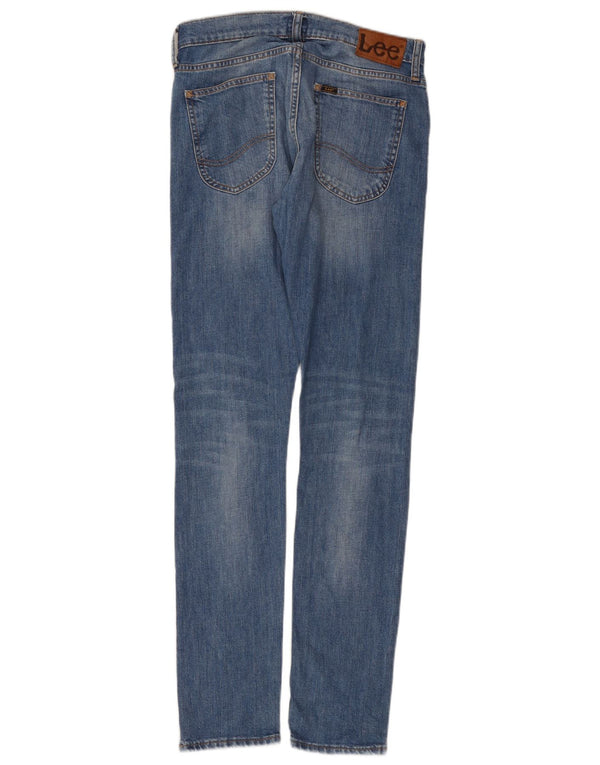 Lee Damen Luke Distressed Slim Jeans W29 L32 Blaue Baumwolle