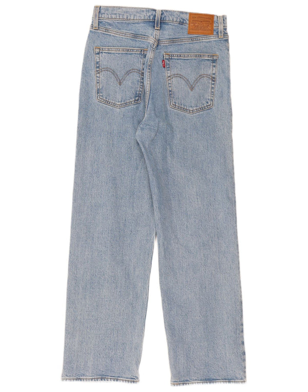 Levi's Damen Ribcage Straight Jeans W28 L27 Blaue Baumwolle