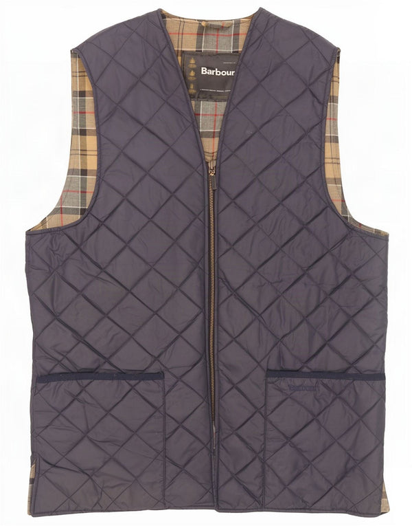Barbour Mens Quilted Gilet UK 42 XL Navy Blue Polyamide