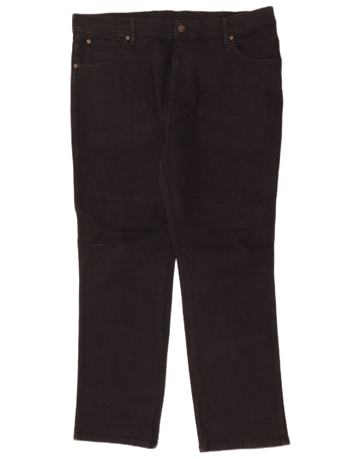 Wrangler Herren-Jeans mit normaler Passform, gerade Passform, W40, L32, schwarze Baumwolle
