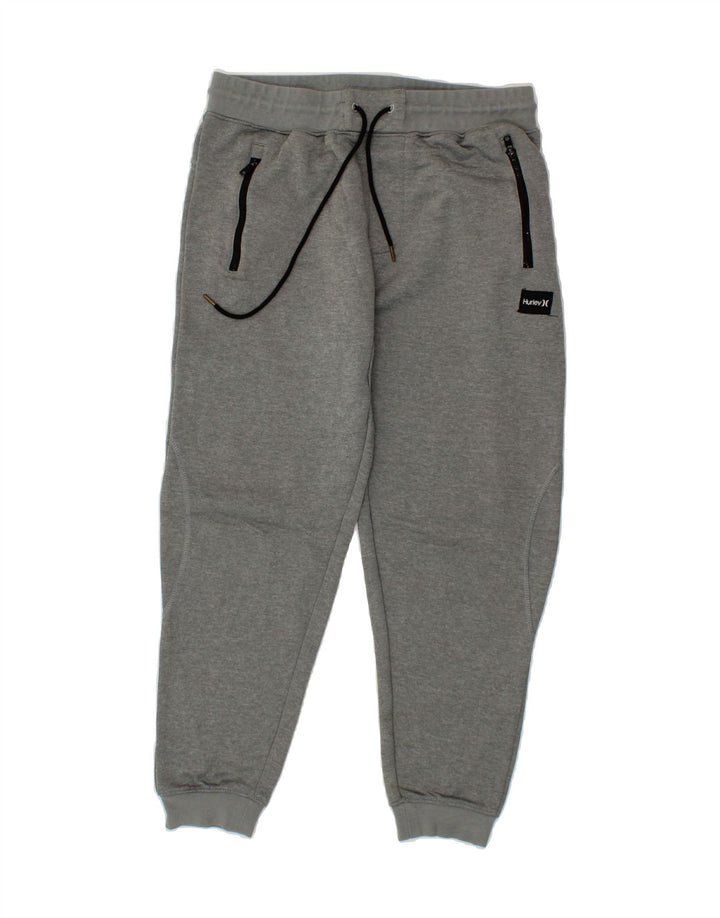 HURLEY Mens Tracksuit Trousers Joggers Small  Grey Polyester Vintage Hurley and Second-Hand Hurley from Messina Hembry 