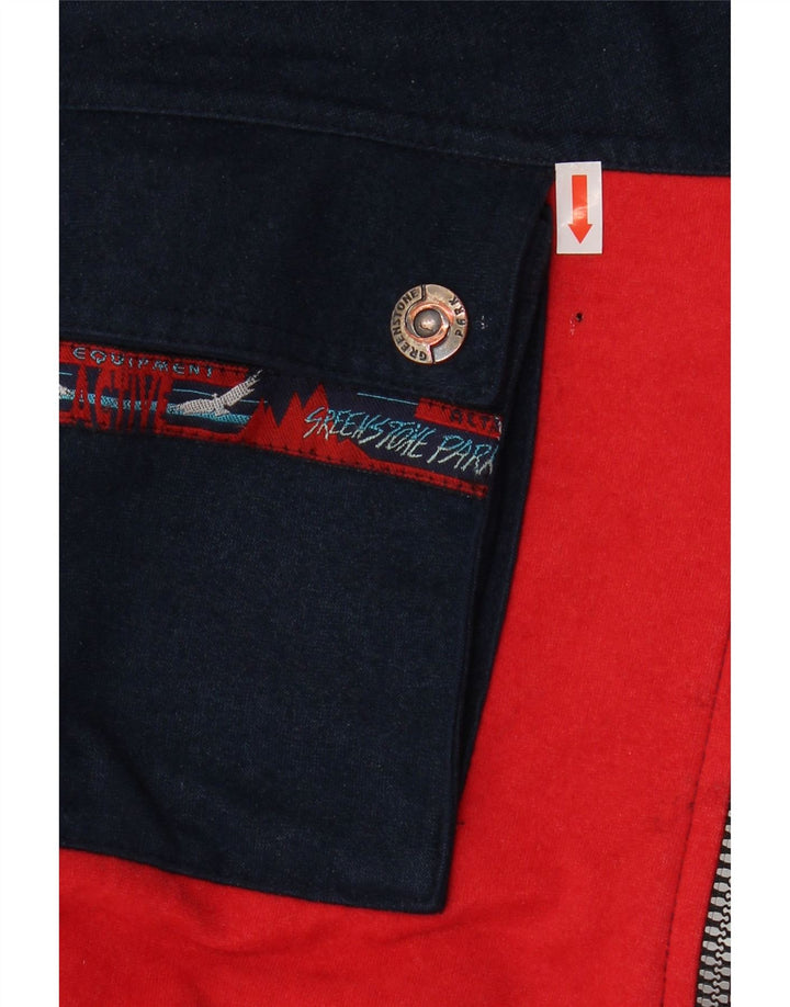 Sreekstone Park Herren-Trainingsanzug-Oberteil, Jacke, XL, Rot, Farbblock