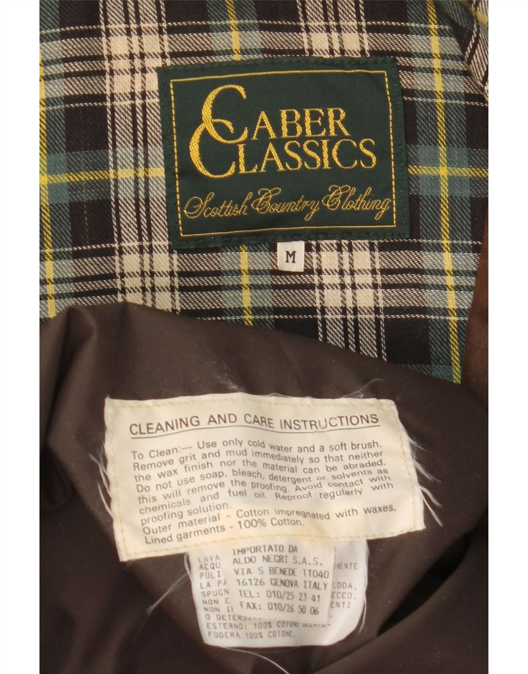 Caber Classics Herrenjacke aus gewachster Baumwolle, UK 38, mittelbraune Baumwolle