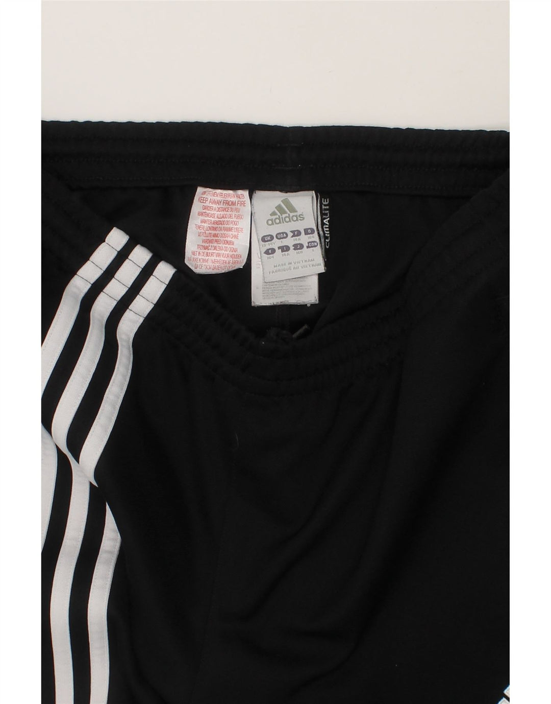ADIDAS Boys Climalite Tracksuit Trousers 13-14 Years  Black Polyester Vintage Adidas and Second-Hand Adidas from Messina Hembry 