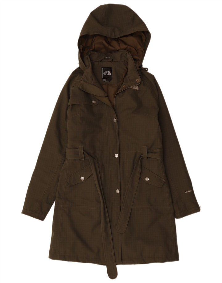 THE NORTH FACE Damen-Windjacke mit Kapuze, UK 14, mittelgrün kariert