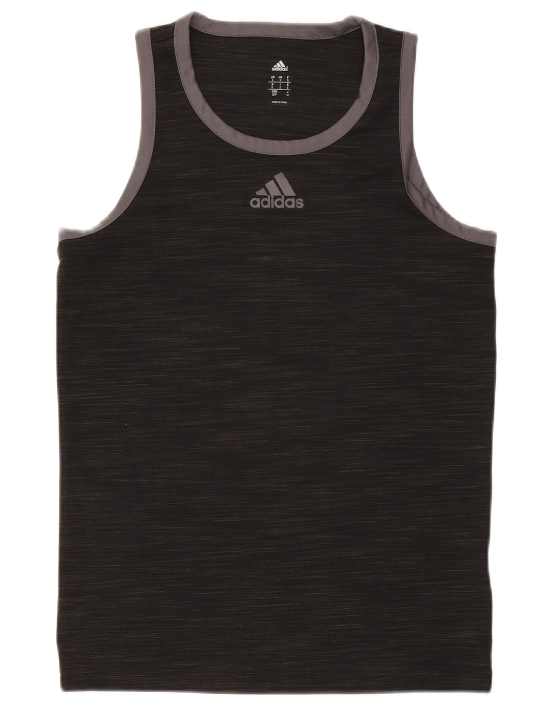 Adidas Herren Weste Top Small Schwarz geflecktes Polyester