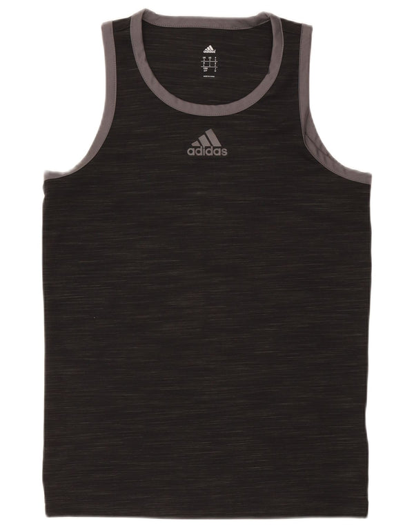 Adidas Herren Weste Top Small Schwarz geflecktes Polyester