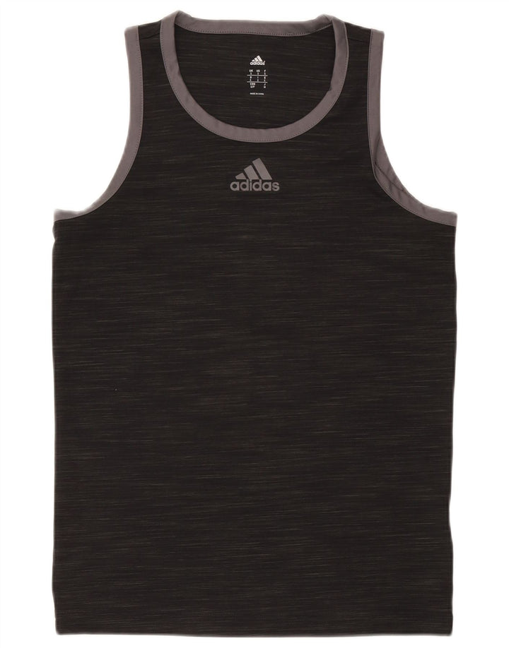 Adidas Herren Weste Top Small Schwarz geflecktes Polyester
