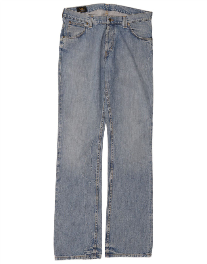 Lee Herren Straight Jeans W33 L36 Blaue Baumwolle