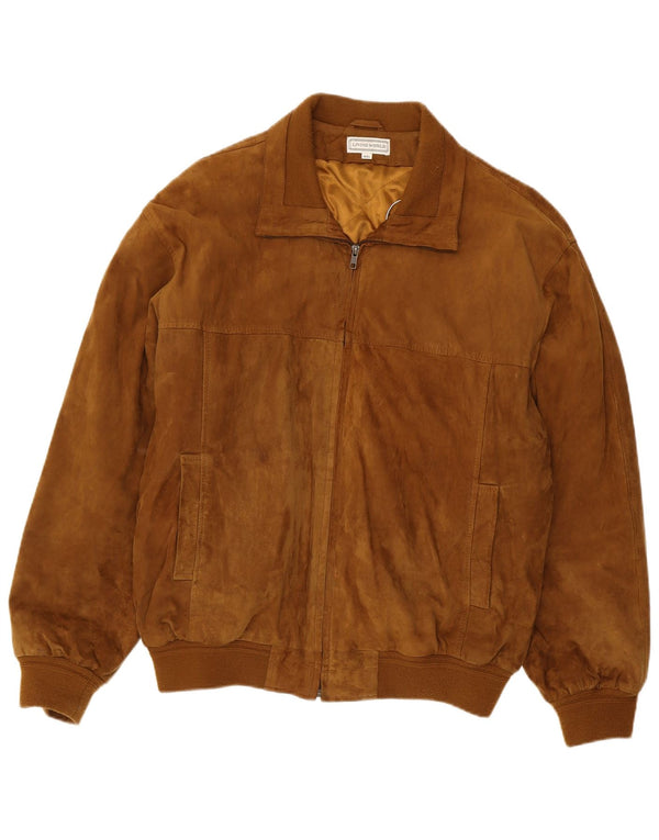 Living World Herren Wildlederjacke UK 44 2XL Braunes Leder