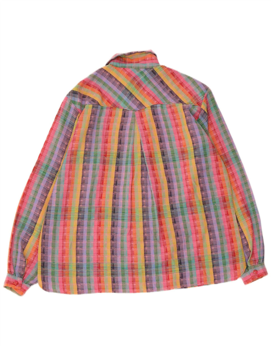 VINTAGE Damen Shirt UK 18 XL Mehrfarbig gestreift