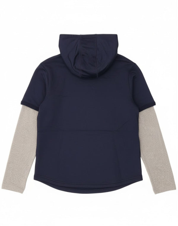 Under Armour Jungen-Pullover mit grafischem Kapuzenpullover, 11–12 Jahre, Größe L, Marineblau