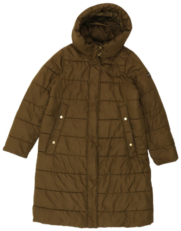 Barbour Damen Übergroßer, gepolsterter Mantel mit Kapuze, UK 10, Small Khaki