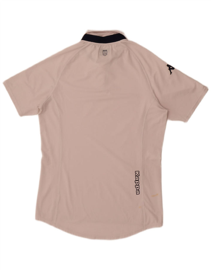 Kappa Herren Poloshirt mit Grafik, Größe L, Weiß