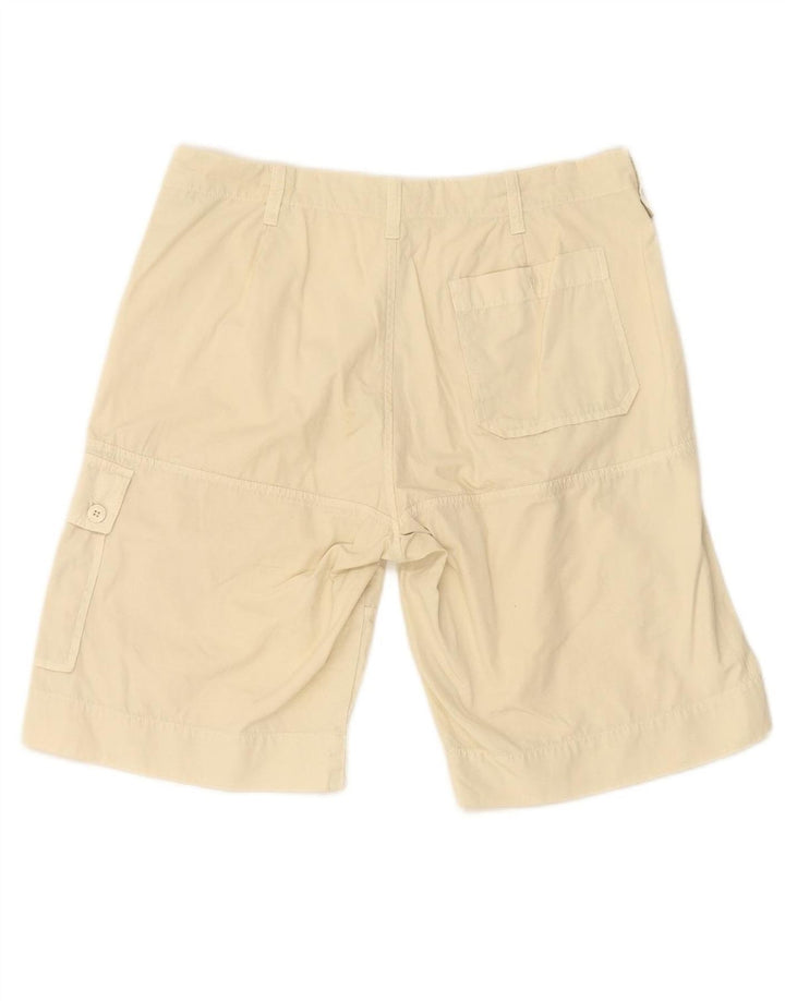 TRUSSARDI Mens Cargo Shorts IT 48 Medium W32 Beige Cotton