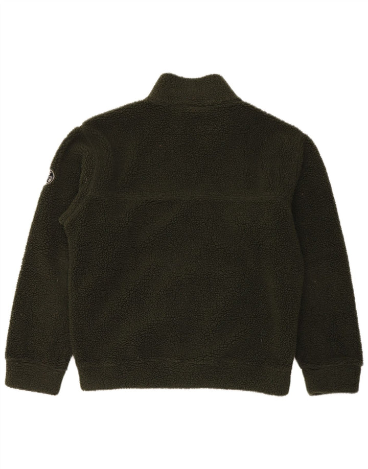 North Sails Herren-Fleecejacke mit Grafik, UK 38, mittelgrün, Polyester