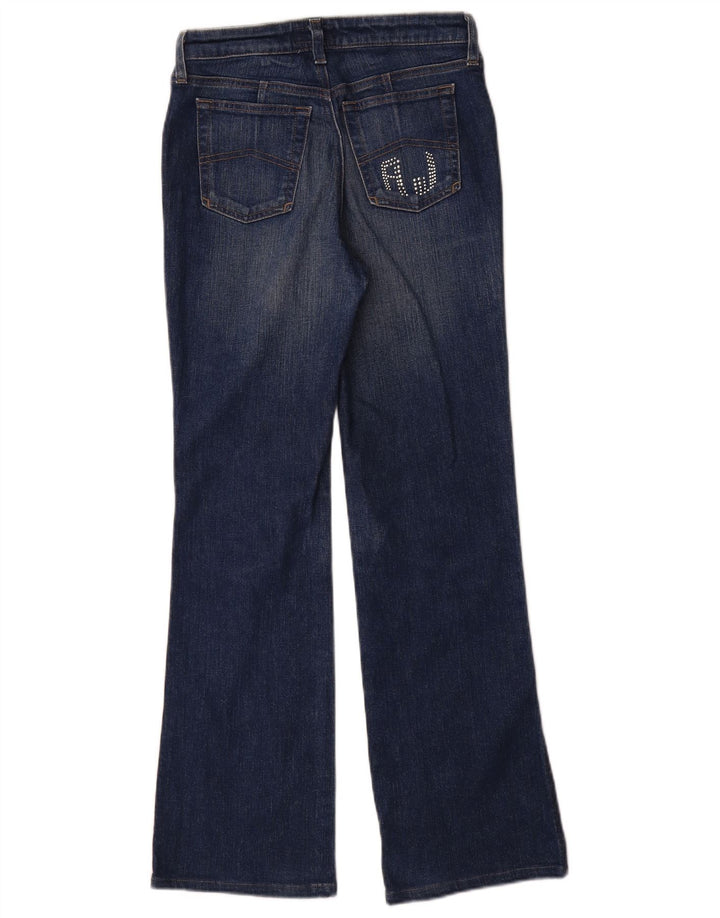 Armani Damen Bootcut Jeans W27 L29 Blaue Baumwolle