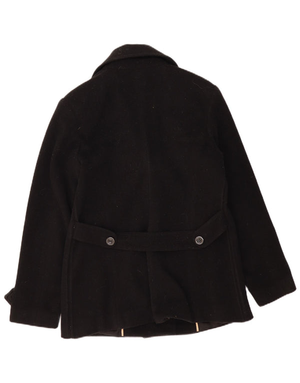 Tommy Hilfiger Womens Pea Coat UK 16 Large Black Wool