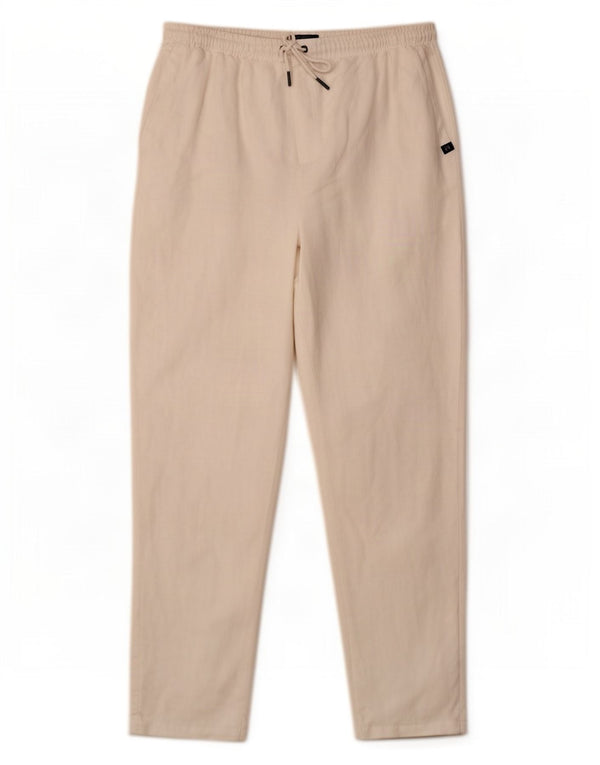 Coast Damen-Chinohose mit hoher Taille, schmal zulaufend, XL, W36, L30, weißes Leinen