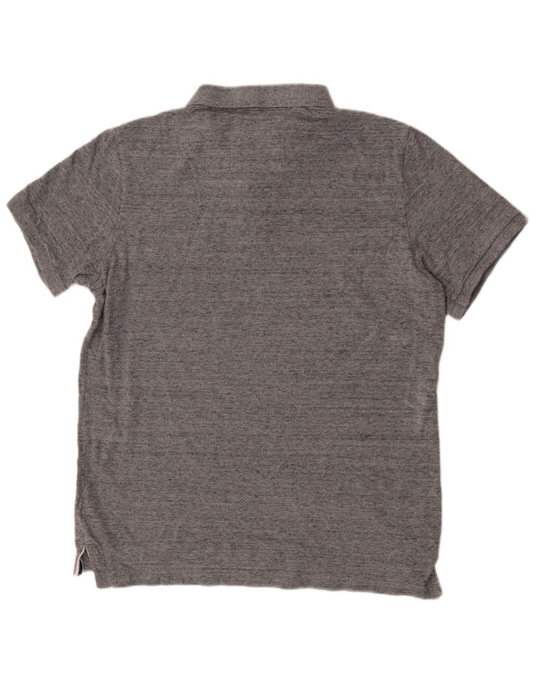 Superdry Herren-Poloshirt mit klassischer Passform, 3XL, grau meliert, Baumwolle