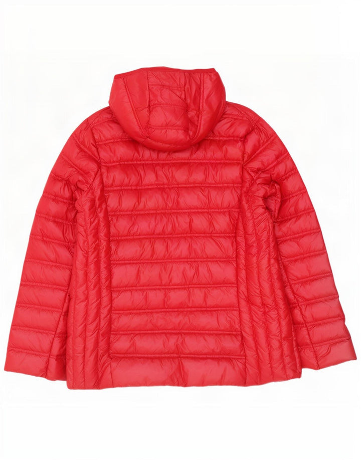 Marks & Spencer Wattierte Damenjacke mit Kapuze, UK 18, XL, Rot, Polyester