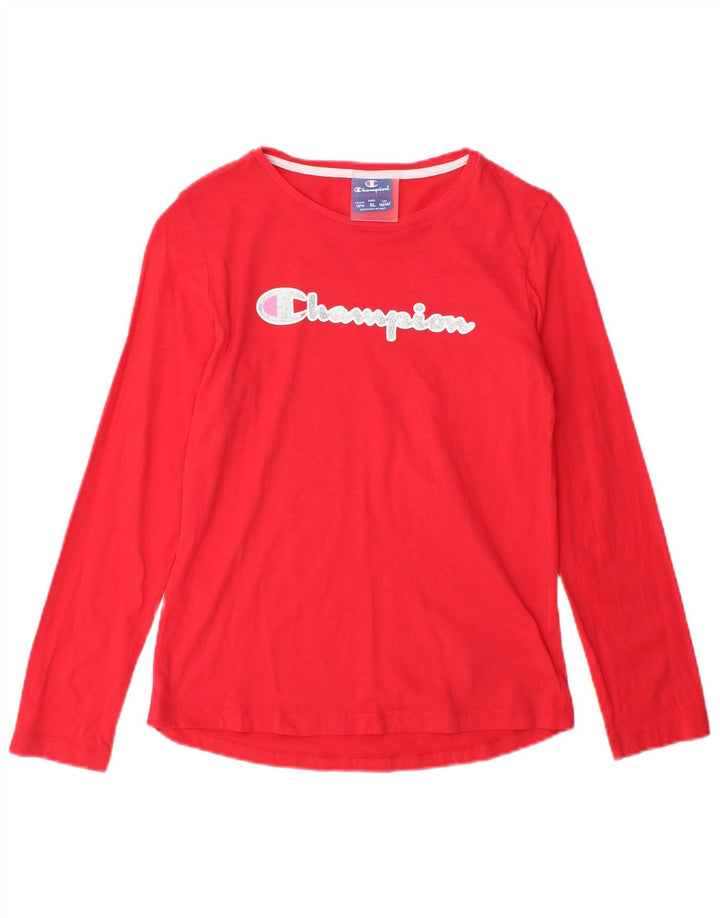 Champion Langarmshirt mit Grafik für Jungen, 13–14 Jahre, XL, Rot
