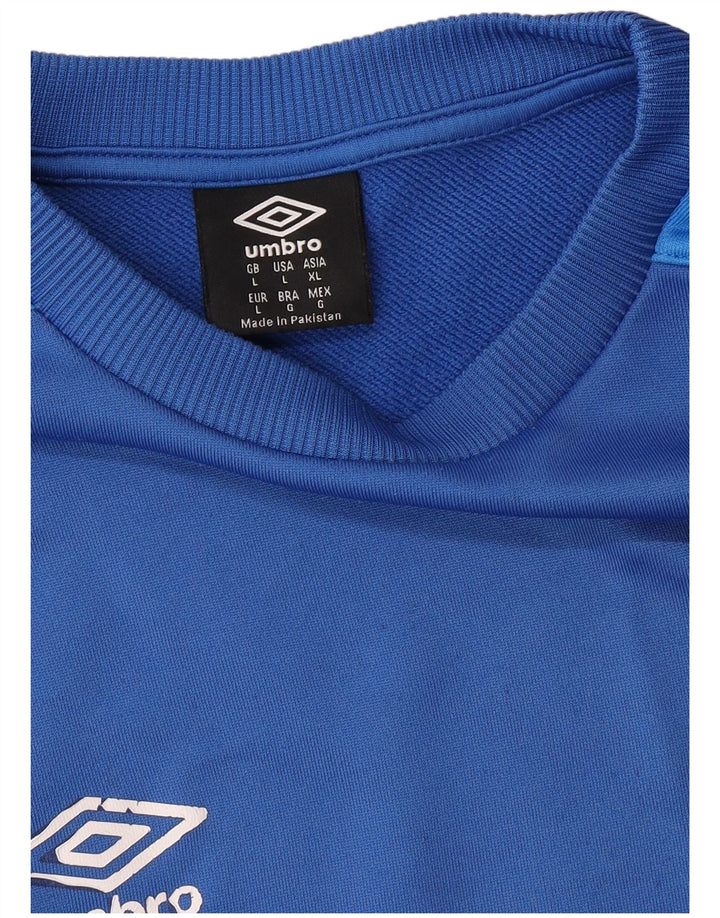 UMBRO Herren-Sweatshirt-Pullover, groß, blau, Farbblock