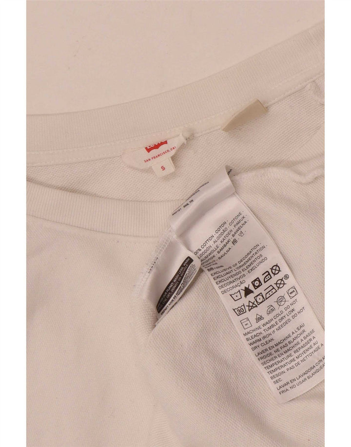 Levi's Herren-Sweatshirt mit Grafik, Größe S, weiße Baumwolle