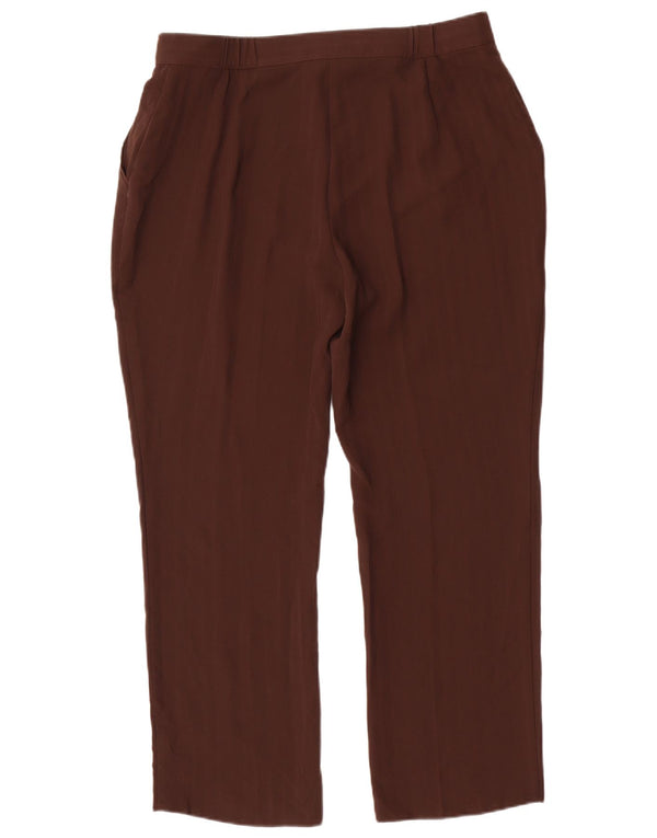 Marks & Spencer Damen-Chinohose mit hoher Taille, UK 16, Größe L W34 L28, Braun