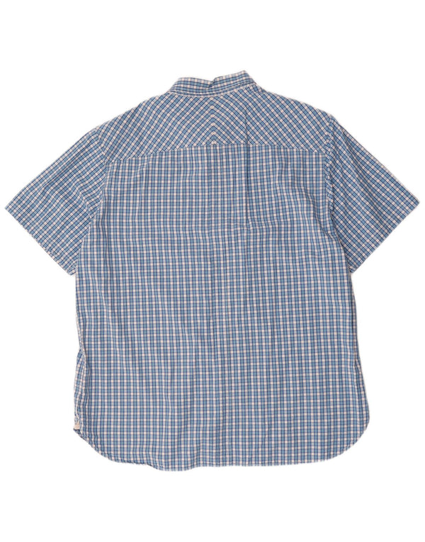 Timberland Herren Earthkeepers Kurzarm-Hemd mit normaler Passform, 2XL, blau kariert