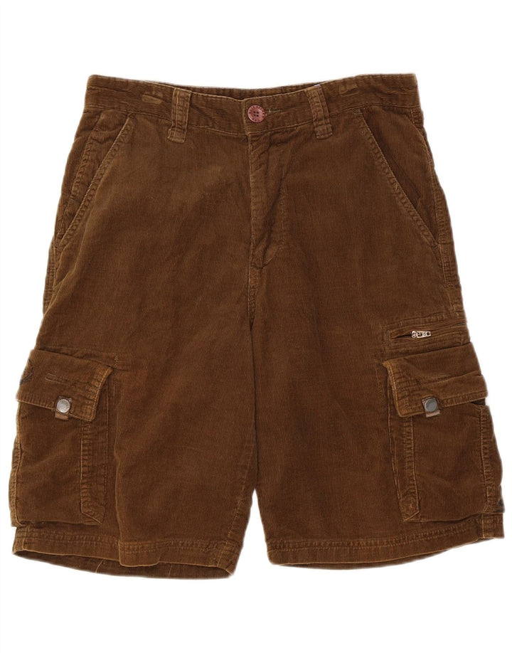 QUIKSILVER Herren Cord-Cargoshorts XS W30 Braune Baumwolle